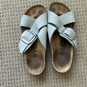 Birkenstock Siena Criss Cross Sandals, Dove Gray, size 36